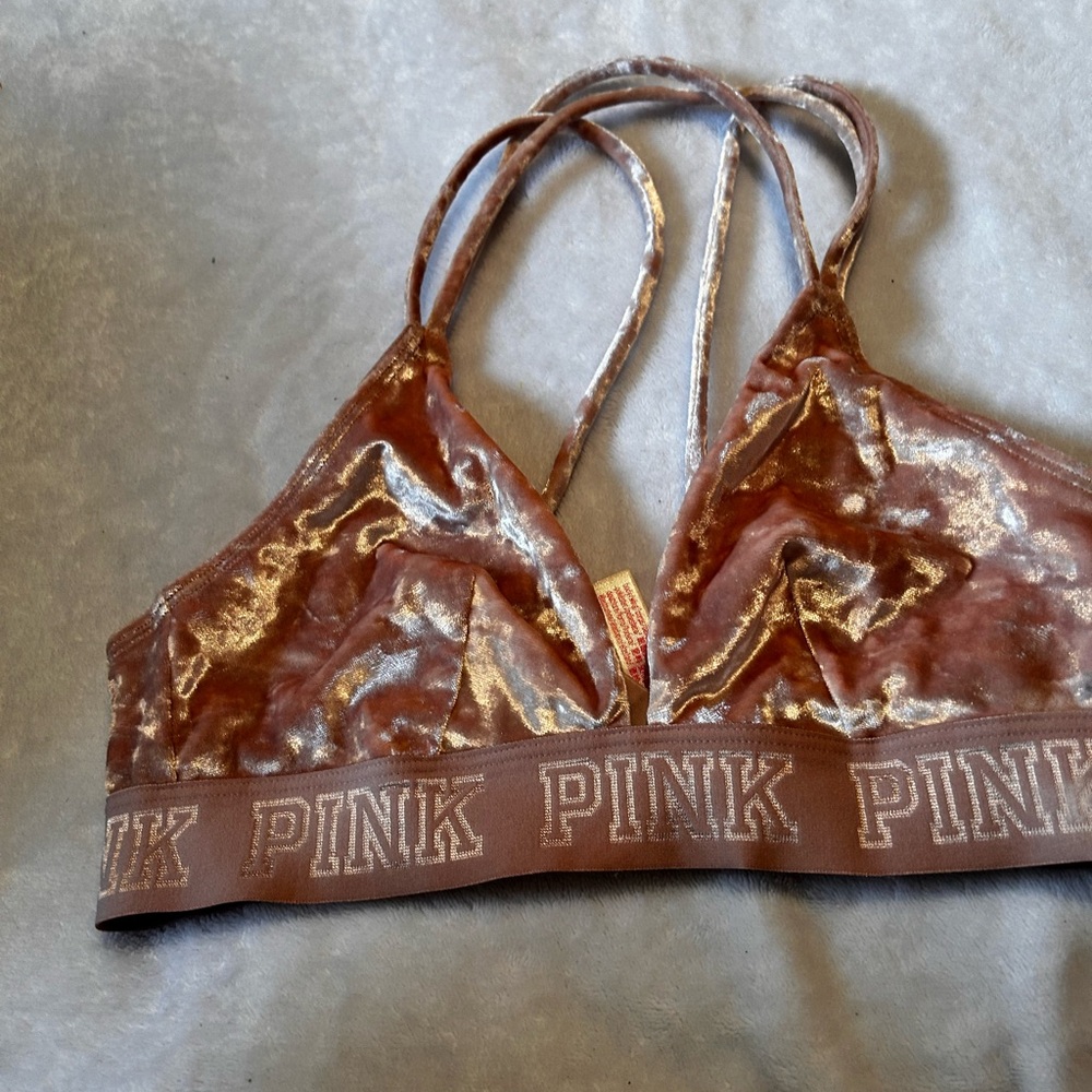 PINK Victoria's Secret Shimmering Brown Bralette